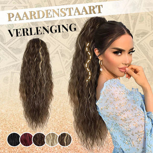 Curly Wavy Frizzy Hair Extension with Ponytail