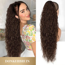 Load image into Gallery viewer, Curly Wavy Frizzy Hair Extension with Ponytail
