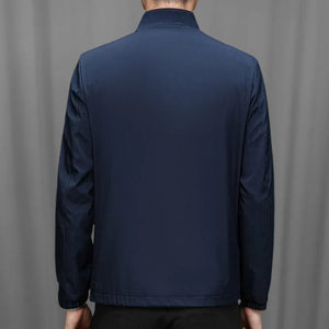Men's Standing Collar Zipper Casual Jacket