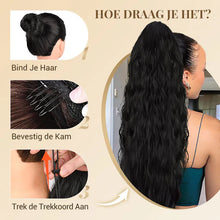 Load image into Gallery viewer, Curly Wavy Frizzy Hair Extension with Ponytail

