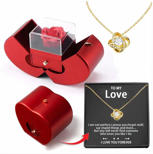 FOREVER LOVE NECKLACE - WITH REAL ROSE - TO MY LOVE