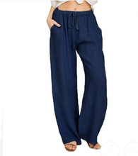Load image into Gallery viewer, Women&#39;s Summer Linen Cotton Wide Leg Pants
