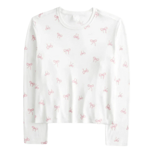 Bow Patterned Pajamas Set