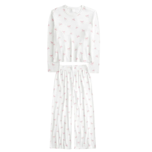 Bow Patterned Pajamas Set