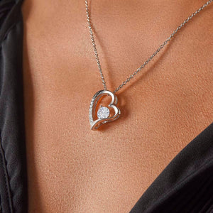 Sterling Silver Necklace - With Real Rose - My Love