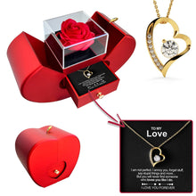 Load image into Gallery viewer, Sterling Silver Necklace - With Real Rose - My Love

