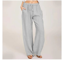 Load image into Gallery viewer, Women&#39;s Summer Linen Cotton Wide Leg Pants
