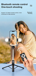 All in one! Bluetooth selfie stick