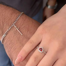Load image into Gallery viewer, Matching Heart and Sword Necklace
