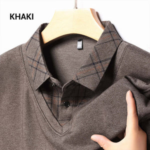 Comfortable Two Piece Lapel Long-Sleeve Shirt
