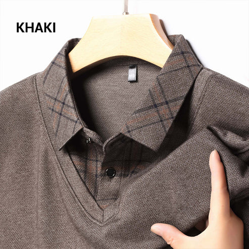Comfortable Two Piece Lapel Long-Sleeve Shirt