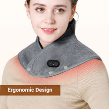 Load image into Gallery viewer, Electric Heating Pad for Neck and Shoulders with Vibration
