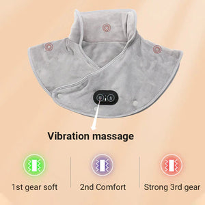 Electric Heating Pad for Neck and Shoulders with Vibration
