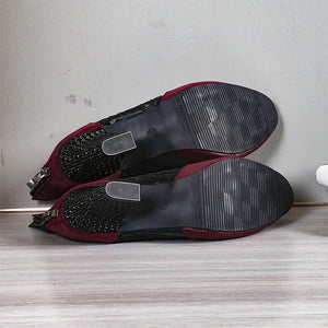 Women's lace high heels