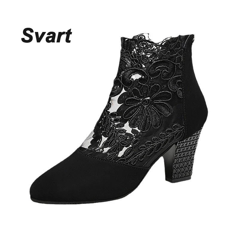 Women's lace high heels