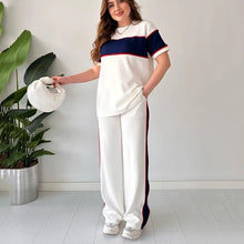 Load image into Gallery viewer, Women&#39;s two-piece color-blocked tracksuit
